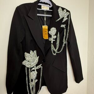 Bejeweled Embellished Women's Blazer